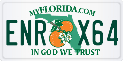 FL license plate ENRX64