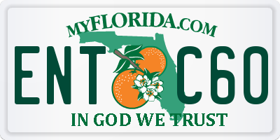 FL license plate ENTC60
