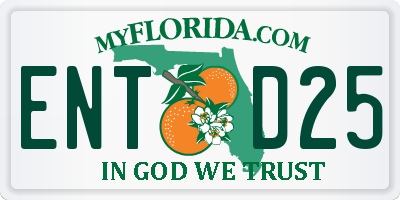 FL license plate ENTD25