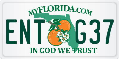 FL license plate ENTG37