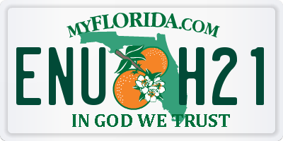 FL license plate ENUH21