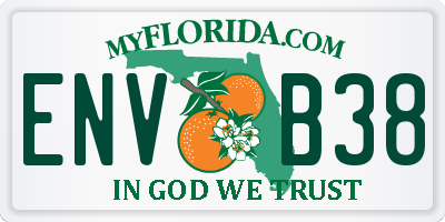 FL license plate ENVB38