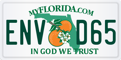 FL license plate ENVD65
