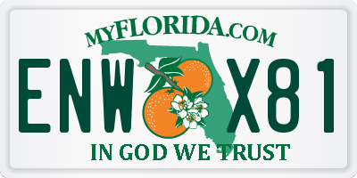 FL license plate ENWX81