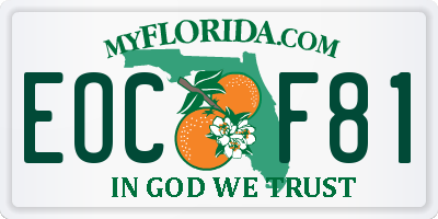 FL license plate EOCF81
