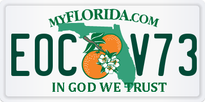 FL license plate EOCV73