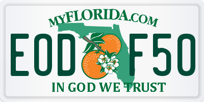 FL license plate EODF50