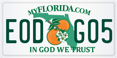FL license plate EODG05