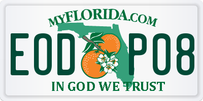 FL license plate EODP08