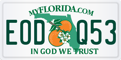 FL license plate EODQ53