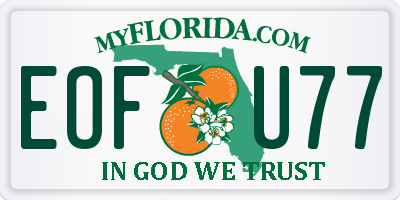 FL license plate EOFU77