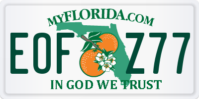 FL license plate EOFZ77