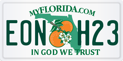 FL license plate EONH23