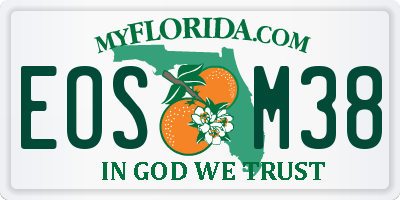 FL license plate EOSM38