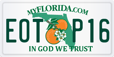 FL license plate EOTP16