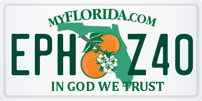 FL license plate EPHZ40