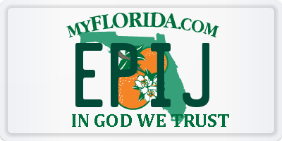 FL license plate EPIJ