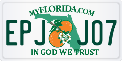 FL license plate EPJJ07