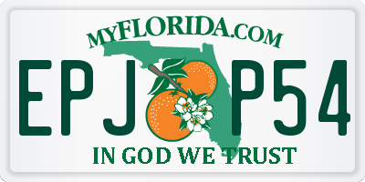 FL license plate EPJP54