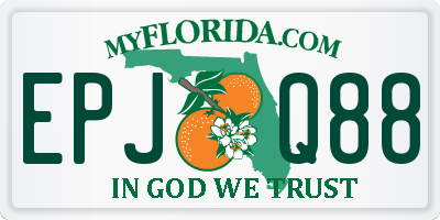 FL license plate EPJQ88