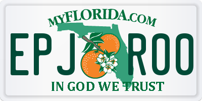 FL license plate EPJR00