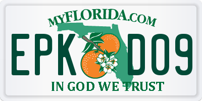 FL license plate EPKD09