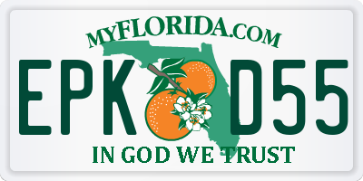 FL license plate EPKD55