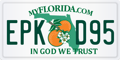 FL license plate EPKD95