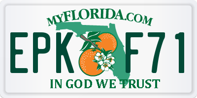FL license plate EPKF71