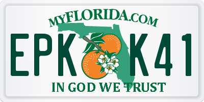FL license plate EPKK41