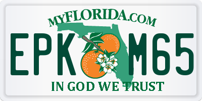 FL license plate EPKM65