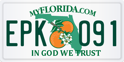 FL license plate EPKO91