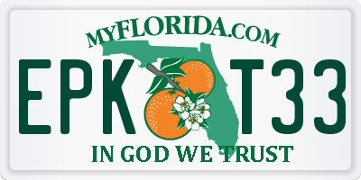 FL license plate EPKT33