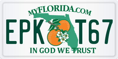 FL license plate EPKT67