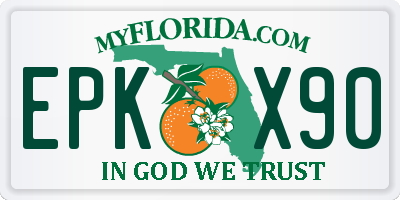 FL license plate EPKX90