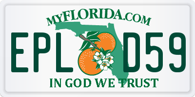 FL license plate EPLD59
