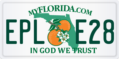 FL license plate EPLE28