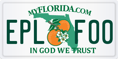FL license plate EPLF00