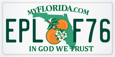 FL license plate EPLF76
