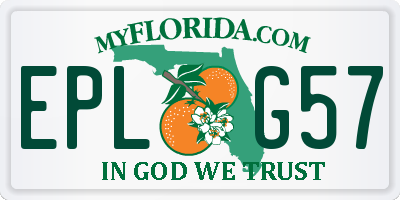 FL license plate EPLG57
