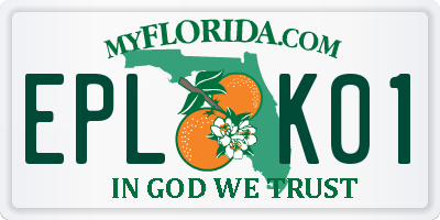 FL license plate EPLK01