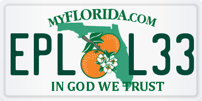FL license plate EPLL33