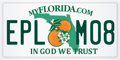 FL license plate EPLM08
