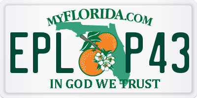 FL license plate EPLP43