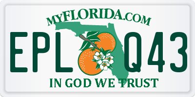 FL license plate EPLQ43