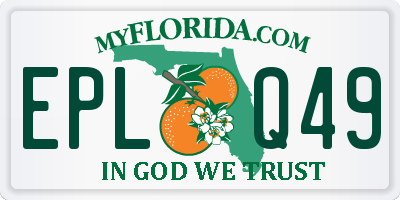 FL license plate EPLQ49