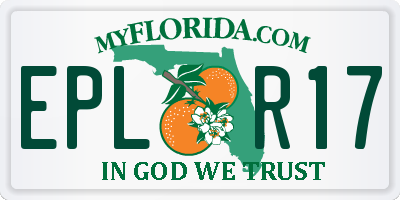 FL license plate EPLR17