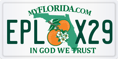 FL license plate EPLX29