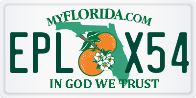 FL license plate EPLX54