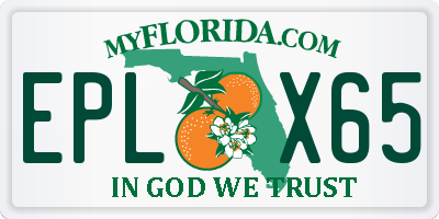 FL license plate EPLX65